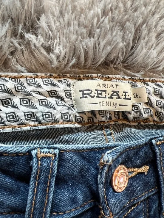 Ariat Women's Dark Indigo Flare Jeans - Picture 2 of 5